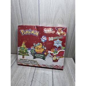 Pokemon Christmas Holiday Advent Calendar 30 Toys Count Down Festive Read